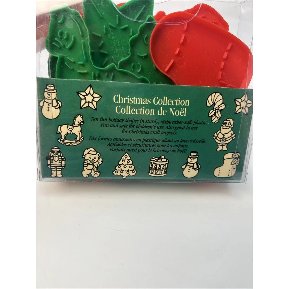 Vintage Wilton Christmas Collection 10 Cookie Cutters 1995 Snowman Nutcracker